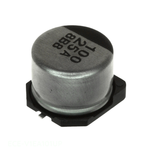 ตัวเก็บประจุแบบยึดพื้นผิว ECE-V1EA101UP 100 uF 20% 25V SMD 100 uF ของแท้ - Product Image 1