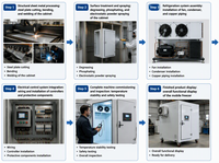 Meilleures ventes : Chambre froide mobile sur mesure à énergie solaire, congélateur et refroidisseur pour le stockage à froid du poisson, des fruits de mer, de la viande, des fruits et des légumes