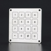 Approvisionnement d'usine IP68 clavier contrôle d'accès USB 4X4 matrice métal lunette Piezo Contact claviers et claviers
