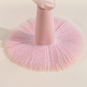 Schattige Roze Reizende Make-Upborstelset Draagbare 10 Stuks Eenvoudig Genomen Mini Volledige Volledige Functie Cosmetische Borstels Kit Met Tas - Product Image 3