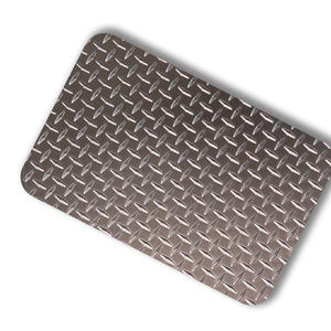 Plaque en aluminium carrée diamantée en acier inoxydable gaufré à carreaux 5 barres de bande de roulement en aluminium - Product Image 3