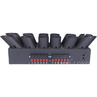 Système de tir de machine pyrotechnique froide en forme d'éventail Lion-Long 12 queues à double rangée