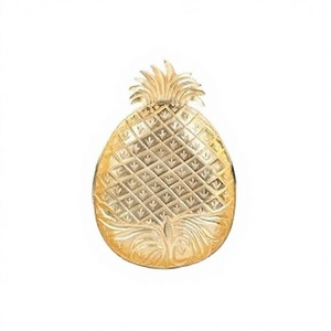 Ananas Design Plateau En Métal Décoratif À La Main D'ananas Doré Plateau Bijoux Présentoir Fruit De Service - Product Image 1
