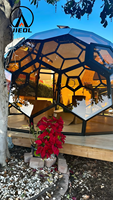 Dôme géodésique de luxe 7M 8M en verre isolant, tente igloo, hôtel-resort canadien, maison préfabriquée étanche pour le glamping en extérieur