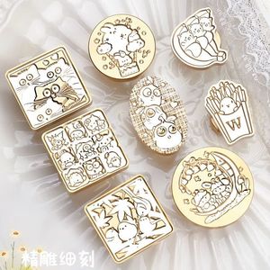 Sello de cera de la serie Cute Adorable, cabezal de cobre, latón macizo grabado, artículos de artesanía hechos a mano - Product Image 3