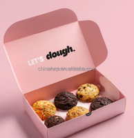 Emballage en carton pliable biodégradable personnalisé en gros pour gâteaux, biscuits, cookies, beignets avec logo
