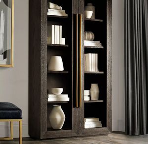 Moderna alta credenza sottile mensola di lusso scaffali in legno libreria per Hotel e mobili personalizzabili per la casa - Product Image 2