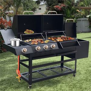Large Dual-Use Gas and Charcoal Outdoor Portable Barbecue Modern Style for Home and Business - Product Image 2