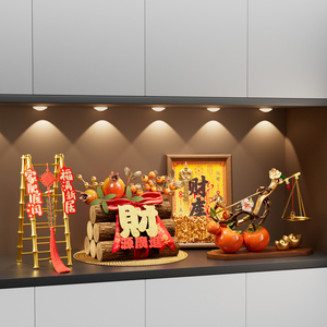 Escultura de lingote de oro con diseño de caqui para sala de estar, mueble de TV, regalo de inauguración de casa - Product Image 2