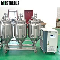 50L 100L équipement de brassage artisanal mini brasserie système de brassage pilote bière pression faisant la machine pour l'étude de la formulation de la bière