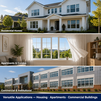 Ventana Corredera de PVC Blanca, Doble Acristalamiento, Insonorizada, Ahorro de Energía, para Viviendas, Apartamentos, Hoteles, Venta al Por Mayor Directa de Fábrica