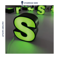 Enseigne lumineuse LED extérieure personnalisée en acrylique, logo 3D, conception de lettres pour boutique, enseigne de lettres pour boutique