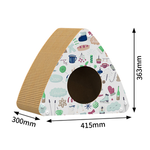 Duurzame Grote Houten Kattenmeubels Golfkarton Post Sisal Materiaal Populaire <span class=keywords><strong>Scratcher</strong></span> Tunnel Ramp Lounge Kattenboom - Product Image 6