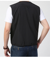 Multi Pockets Fishing La Veste Homme Custom Spring Gilets Men Logo Print Volunteer Photographer Vest Sleeveless Jacket
