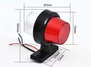LED Side Marker 12-24V su geçirmez kauçuk Outliner Side Marker LED gösterge lambası römork kamyon oto araba otobüs işık için