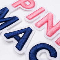 Parches bordados personalizados con letras de hierro de alta calidad, personalice su diseño, parches bordados con logotipo 3D para ropa