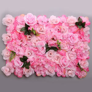 Decorazione Floreale di Alta Qualità <span class=keywords><strong>per</strong></span> Palco Matrimoniale, Sfondo con Muro di Rose <span class=keywords><strong>Rosa</strong></span> in Tessuto di Seta - Product Image 6