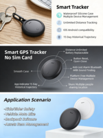 Mini Rastreador GPS Redondo para Equipaje de Viaje, Anti-Pérdida, Monitoreo Remoto de Pacientes, Receptor Android, AirTag para Mascotas
