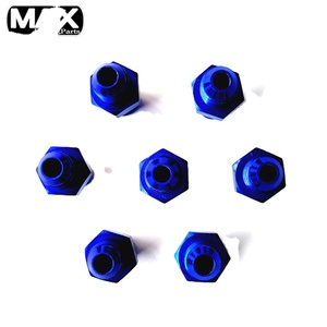 MAX nuevo aluminio AN4 macho Flare a M10 <span class=keywords><strong>X</strong></span> 1,5mm/M12*1,5mm/M18 * 1,5mm adaptador de ajuste macho superficie anodizada Universal coche azul - Product Image 2