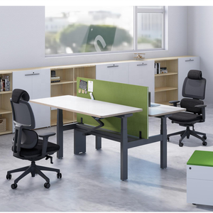 Bureau de travail électrique, bureau debout, table sur mesure réglable en hauteur avec double moteur pour bureau, espace de travail, bibliothèque - Product Image 2