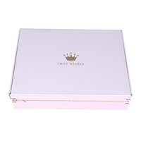 Fabricante de fábrica personalizado Color negro materiales reciclados cremallera Mailer caja de envío con laminación mate y grabado en relieve al por mayor
