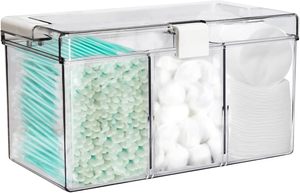 Organizador de cosméticos acrílico transparente moderno con 3 compartimentos, estante de exhibición de fábrica recién llegado, almacenamiento de maquillaje ajustable - Product Image 5