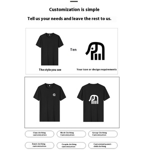 Camiseta de manga corta de verano de algodón 100% de gran tamaño para hombre, camisetas impermeables y resistentes al aceite con estampado de logotipo personalizado de 220 gramos - Product Image 4