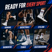 Chaussettes de sport en coton de haute qualité pour hommes, chaussettes de basket-ball personnalisées, chaussettes de course athlétiques personnalisées