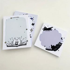 Black <b>Cat</b> Space-Themed Sticky Notes Cute Patterns on Paper for Office School Home Use for Back-to-School Season - Product Image 1