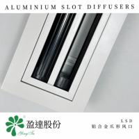 Diffuseur linéaire en aluminium à fentes rectangulaires pour la ventilation intérieure moderne (prise et retour d'air CVC)