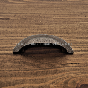 OMG Industries Modern Cast Iron Bowl-Shaped Drawer Pull & Window <b>Door</b> <b>Handle</b> Contemporary Brass Office Cabinet <b>Handle</b> - Product Image 1