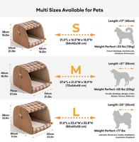 Lit-tente de luxe moderne pour chien et chat toutes saisons avec housse amovible et lavable pour animaux de petite et moyenne taille