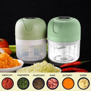 Picadora de Alimentos Eléctrica Inalámbrica USB Moderna y Compacta 4 en 1, Trituradora de Ajo Manual, Prensa, Picadora de Verduras, Chile y Carne - Product Image 2