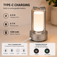 Lampe de chevet LED moderne en forme de crucifix, sans fil, rechargeable, à intensité variable par toucher, portable, flexible, protectrice des yeux, lampe de bureau simple pour