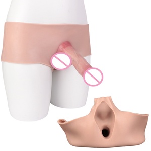 ORALSX Silicone Harness Hollow <b>Dildo</b> Pants Penis Extender Delay Ejaculation Penis Enlargement Sex Toys for Couples - Product Image 1