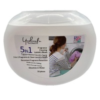 Lessives concentrées en dosettes à cinq compartiments pour vêtements, parfum floral fruité longue durée, 75-80% d'ingrédients actifs