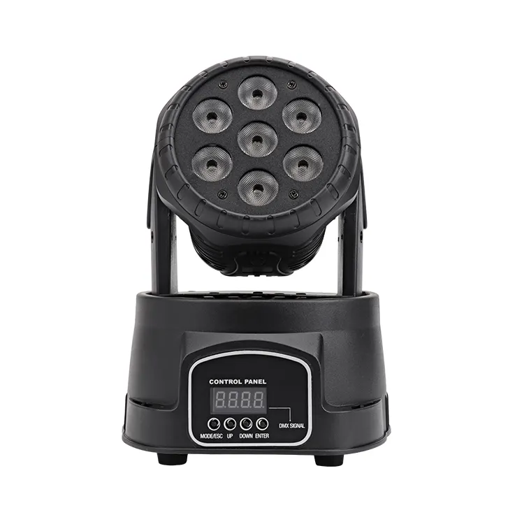 Stage Lighting LED Moving Head Spot Light 70W RGBW 4IN1 7LED DMX512 12CHためChristmas Birthday Home Garden Party Effect