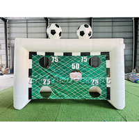 Castillo hinchable de fútbol de Pvc de grado comercial, juego de fútbol inflable para niños