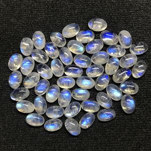 Wholesale Price IGI Certified 10x12mm Natural Rainbow <b>Moonstone</b> Cabochon AAA Grade Oval Flat Back Gemstone Stone Loose Gemstones - Product Image 5