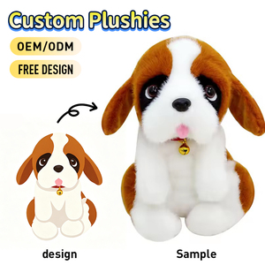 Peluche de Perro de Dibujos Animados, Súper Suave, Relleno de Algodón PP, Cachorro Realista, Compañero de Confort para Niños de 4 a 6 Años, Lavable, 31cm-50cm - Product Image 1