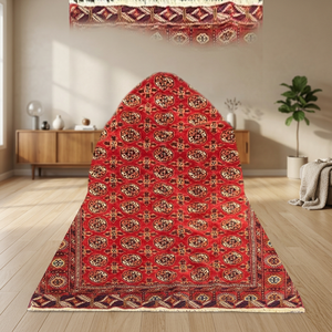 Alfombra Persa Torkman Auténtica Única en su Tipo # 02 Alfombra del norte/nordeste de Irán con garantía de por vida, tamaño 290x208 cm - Product Image 2