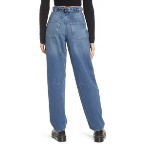 Wholesale Custom Women Elastic Stretch Jeans High Waist Solid Color Trousers Women Pencil Pants Skinny Jeans Denim Pants Vintage womens jeans
