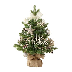 Petit <span class=keywords><strong>arbre</strong></span> de Noël de bureau en PE, 45/60 cm, avec lumières LED DIY à piles, écologique, de haute qualité, modèle Little Red Book Explosions - Product Image 1