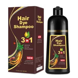 Purple Hair Color Shampoo Colorful Ammonia Free Magic Permanent Herbal Hair Dye Shampoo 100% Cover Grey