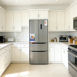 320L Multi Door French <b>Refrigerators</b> Stainless Steel Electronic Control EU Energy Grade 1 Freestanding Fridge for Home Kitchen 3 - Product Image 1