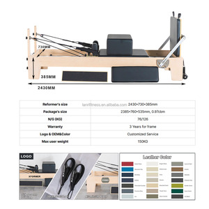 Máquina de <span class=keywords><strong>Pilates</strong></span> Reformer de Madera de Arce de Alta Calidad para Ejercicio Corporal en Casa o Estudio - ¡Gran Oferta! - Product Image 4