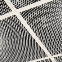 Fabricant chinois moderne de mailles métalliques expansées en aluminium, à trous en forme de losange, avec cadre thermolaqué, suspendues pour hôtels et hôpitaux