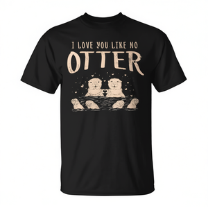Camiseta Love You Like No Otter, regalo de aniversario para parejas, amistad, dulce regalo para parejas - Product Image 2