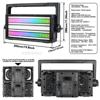 Luz Estroboscópica RGBW de 700W, Enlazable Horizontal o Verticalmente, IP65 Impermeable, DMX Wash LED, Alto CRI 90, Aleación de Aluminio para DJ y Discotecas