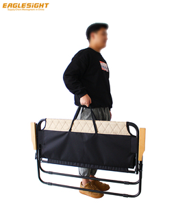 Silla de camping plegable <span class=keywords><strong>doble</strong></span> con bolsillos traseros Love Seat Silla de camping para 2 personas Camping al aire libre Metal Aluminio Moderno CN;LIA - Product Image 5